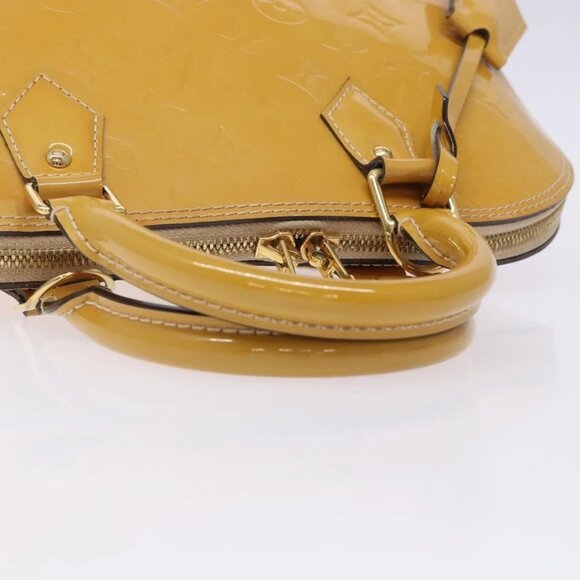 LOUIS VUITTON Monogram Vernis Alma PM Hand Bag Citrin M90101 LV Auth 132762 - Picture 8 of 16